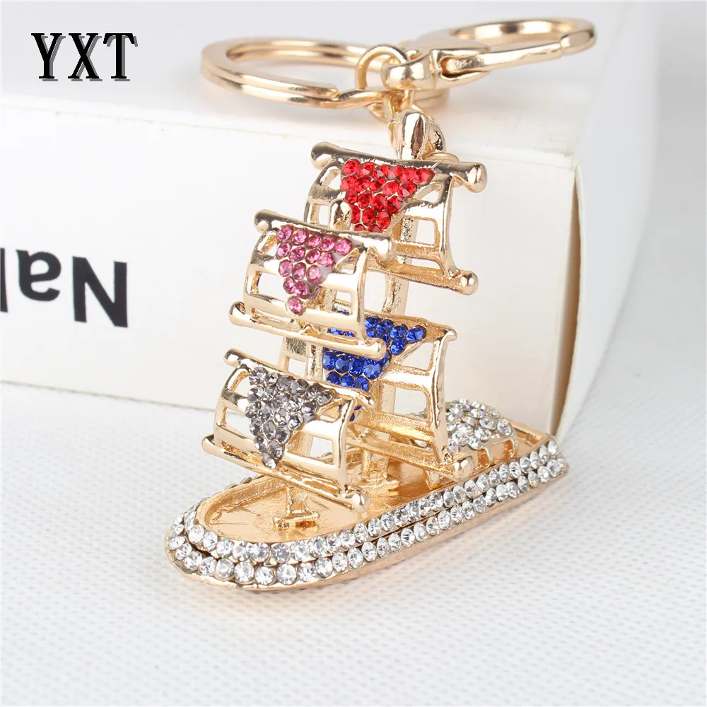 Fashion Sailing Boat Vessel Cute Charm Pendant Rhinestone Crystal Car Purse Key Chain Jewelry Wedding Gift
Fashion Sailing Boat Vessel Cute Charm Pendant Rhinestone Crystal Car Purse Key Chain Jewelry Wedding Gift