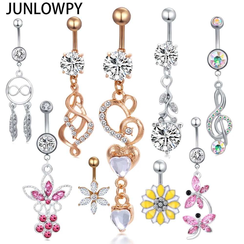 JUNLOWPY Mix 9 Styles 14G Belly Button Rings Dangle Navel Ring Stainless Steel Bell Bar Silver Gold Piercing Body Jewelry 30pcs
JUNLOWPY Mix 9 Styles 14G Belly Button Rings Dangle Navel Ring Stainless Steel Bell Bar Silver Gold Piercing Body Jewelry 30pcs