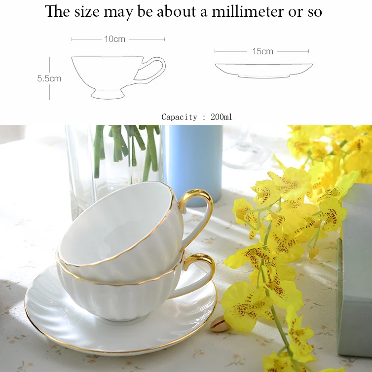 Yolife Bone China Pumpkin Coffee Ceramic Tea Cups & Saucers Set White Porcelain Golden Rim espresso cup For Gift
Yolife Bone China Pumpkin Coffee Ceramic Tea Cups & Saucers Set White Porcelain Golden Rim espresso cup For Gift
