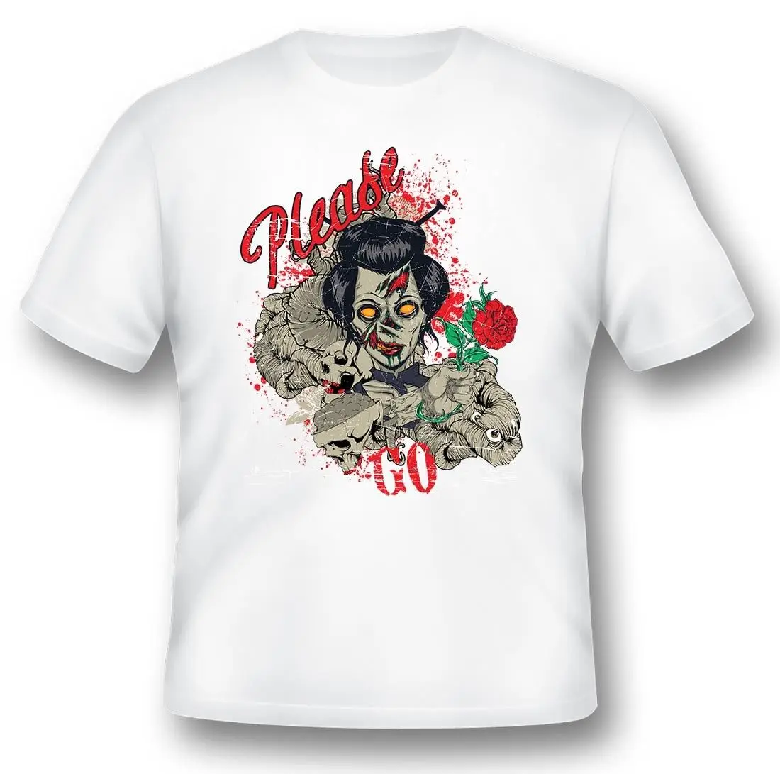 Men's Popular Design Please Go Zombie Blood And Rose Graphic Black Or White t-shirt size S-3XL Cool Fashion
Men's Popular Design Please Go Zombie Blood And Rose Graphic Black Or White t-shirt size S-3XL Cool Fashion