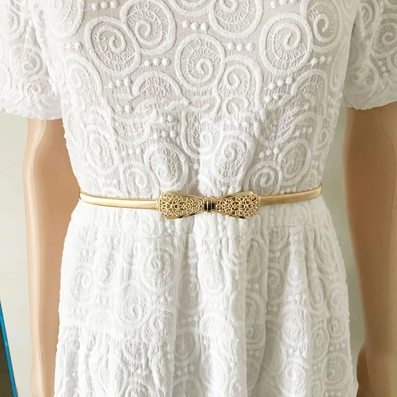 Fashion Design Female Luxury Belts Chain Stretch Belt Hot Sale Solid Belts For Women Dress Ladies Gold Silver Bow Belt
Fashion Design Female Luxury Belts Chain Stretch Belt Hot Sale Solid Belts For Women Dress Ladies Gold Silver Bow Belt