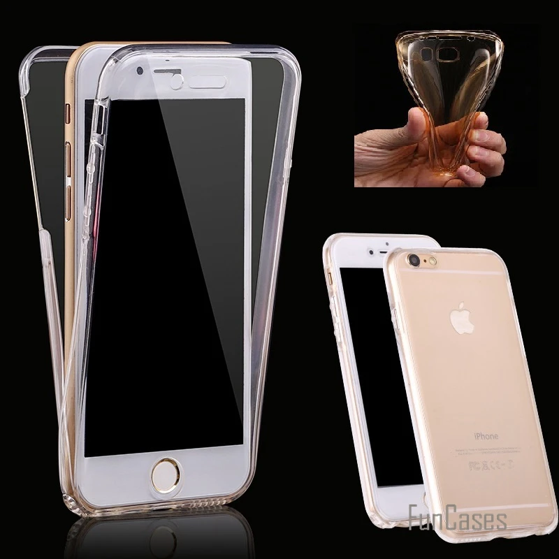 Чехол для iPhone 7 Plus 6 S Plu 5 5S SE (передняя + задняя покрывающий гель серии)