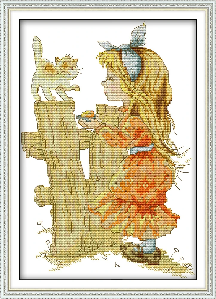 The girl feeding the animals cross stitch kit aida 14ct 11ct count printed canvas stitches embroidery DIY handmade needlework
The girl feeding the animals cross stitch kit aida 14ct 11ct count printed canvas stitches embroidery DIY handmade needlework