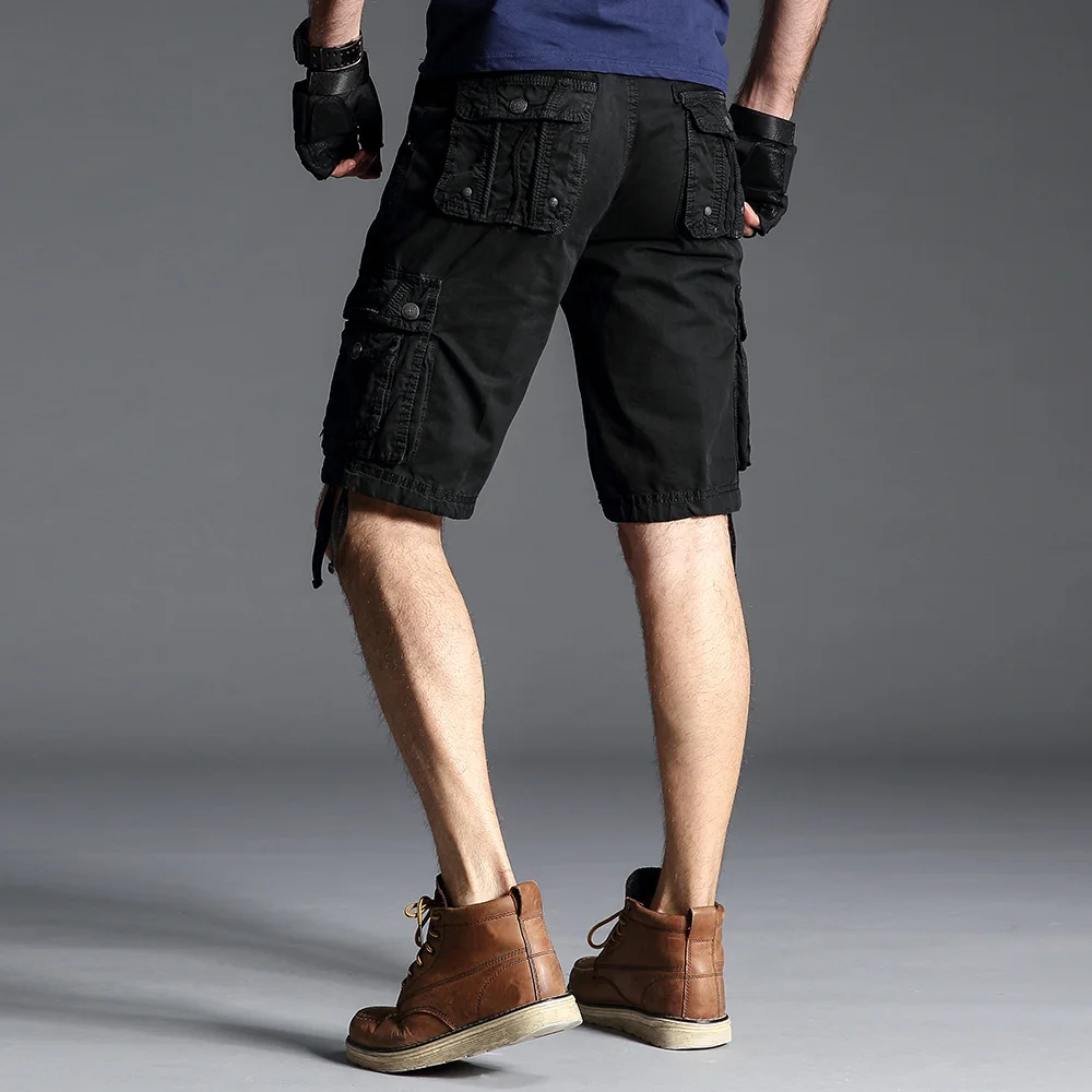 2020 Multi-pockets Men Cargo Shorts Casual Loose Short Pants Camo Streetwear Military Shorts Knee Length Overalls ABZ336
2020 Multi-pockets Men Cargo Shorts Casual Loose Short Pants Camo Streetwear Military Shorts Knee Length Overalls ABZ336