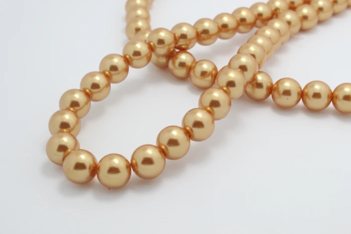 100pcs/lot Pearl champagne Chunky Beads 12mm Gumball Imitation Gold | Украшения и аксессуары