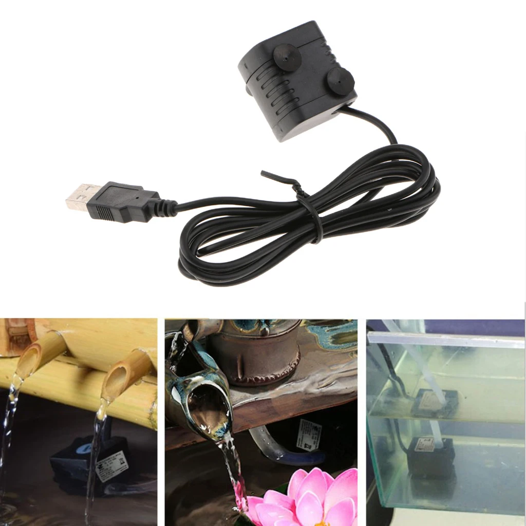 USB DC 5V Submersible Mini Water Pump Motor Fountain Aquarium Pump with Suction Cups
USB DC 5V Submersible Mini Water Pump Motor Fountain Aquarium Pump with Suction Cups