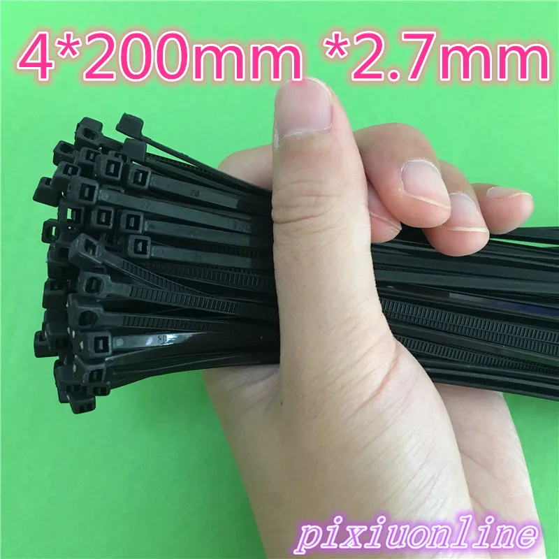 100Pcs DS115Y 4*200mm 2.7mm black Factory Standard Self-locking Plastic Nylon Cable Ties Wire Zip Tie High Quality On Sale
100Pcs DS115Y 4*200mm 2.7mm black Factory Standard Self-locking Plastic Nylon Cable Ties Wire Zip Tie High Quality On Sale
