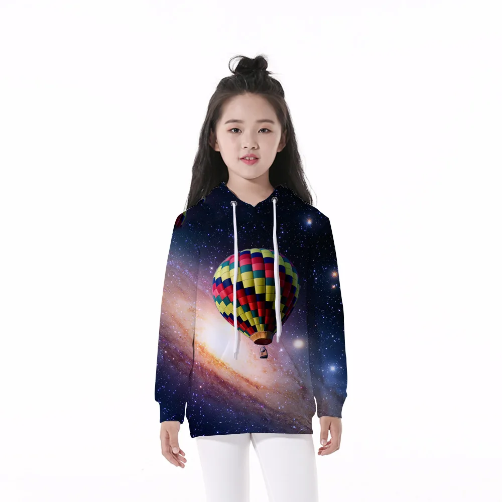 Girls 4-12 Y Spring Autumn Hooded Long Sleeve 3D Digital Print Space Air Balloon Pattern Hoodies Casual Loose Fit Girls Hoodies
Girls 4-12 Y Spring Autumn Hooded Long Sleeve 3D Digital Print Space Air Balloon Pattern Hoodies Casual Loose Fit Girls Hoodies