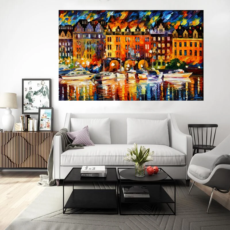 Hand Painted Abstract Oil Painting On Canvas Wall Art Pictures The City Landscape For Living Room Decoration Bedroom Decor
Hand Painted Abstract Oil Painting On Canvas Wall Art Pictures The City Landscape For Living Room Decoration Bedroom Decor