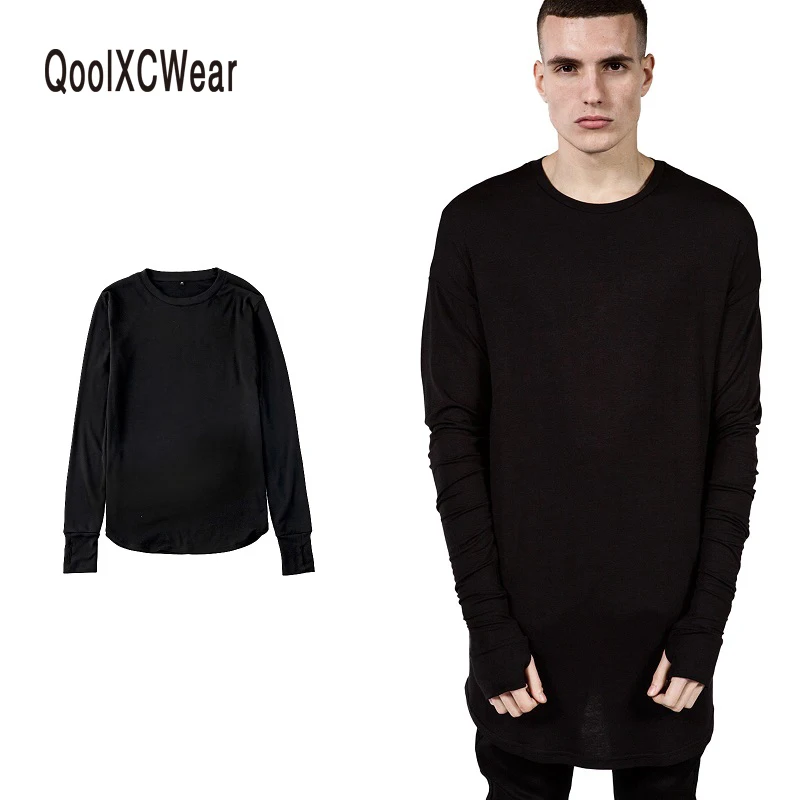 QoolXCWear Новые манжеты с отверстиями для большого пальца длинным рукавом в стиле Tyga