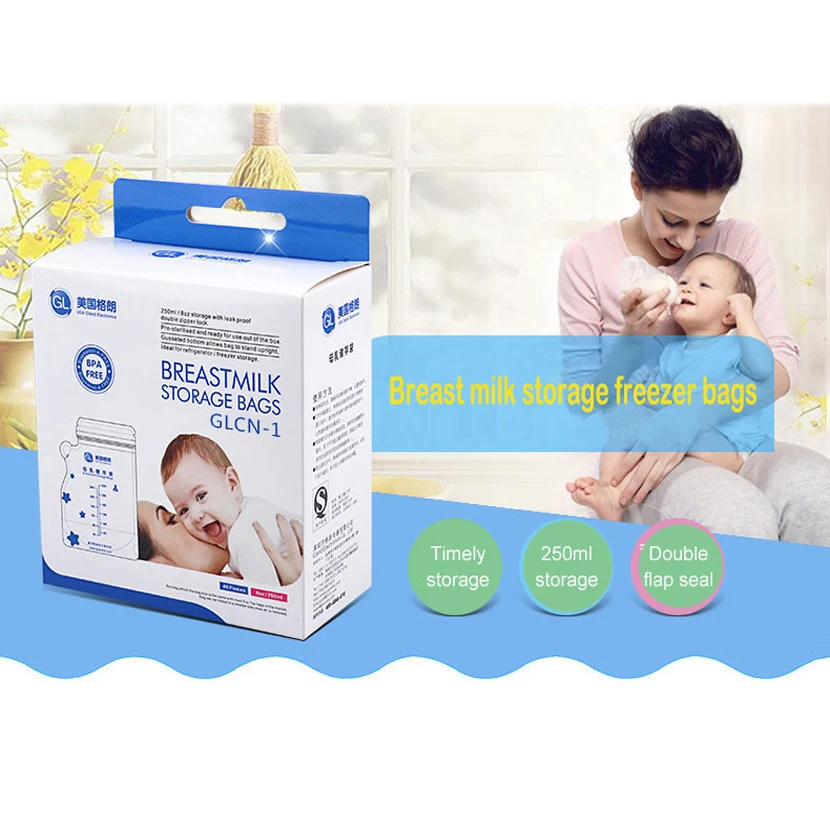 GL 120pcs 250ML Freezer Bags Big Breast Milk Storage Bags Baby Food Storage Breast Milk Bags Baby Breastmilk Feeding Safe Mother
GL 120pcs 250ML Freezer Bags Big Breast Milk Storage Bags Baby Food Storage Breast Milk Bags Baby Breastmilk Feeding Safe Mother