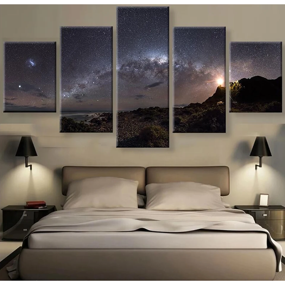 HD Printed 5 Panel Milky Way Galaxy Stars Modern Painting On Canvas Poster Framework
HD Printed 5 Panel Milky Way Galaxy Stars Modern Painting On Canvas Poster Framework