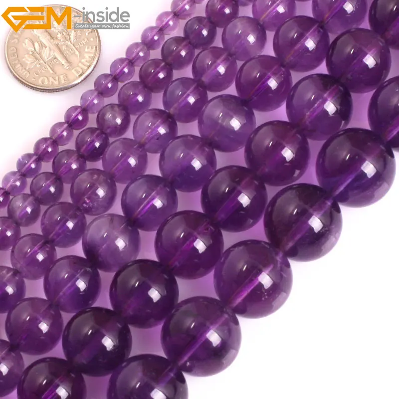 Gem-inside AAA Grade Genuine Natural Round Smooth Light Purple Amethysts. Precious Stone Beads for Jewelry Making DIY Jewellery
Gem-inside AAA Grade Genuine Natural Round Smooth Light Purple Amethysts. Precious Stone Beads for Jewelry Making DIY Jewellery