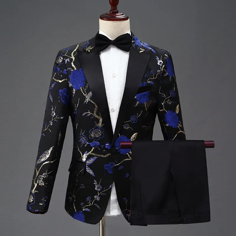 Men's suit men's embroidered suit two-piece suit (jacket + pants) men's fashion gentleman banquet formal dress
Men's suit men's embroidered suit two-piece suit (jacket + pants) men's fashion gentleman banquet formal dress