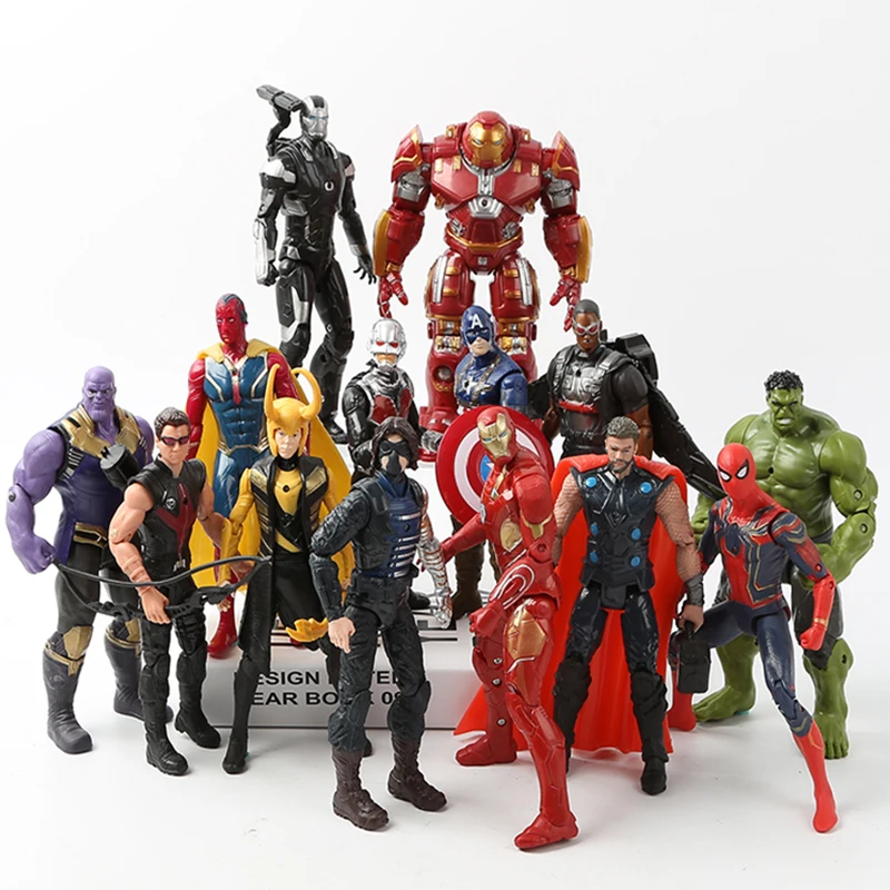 14pcs/set Marvel Avengers Infinity War Thanos Iron Man Captain America Thor Hulkbuster Spiderman Black Panther Figures Toys
14pcs/set Marvel Avengers Infinity War Thanos Iron Man Captain America Thor Hulkbuster Spiderman Black Panther Figures Toys