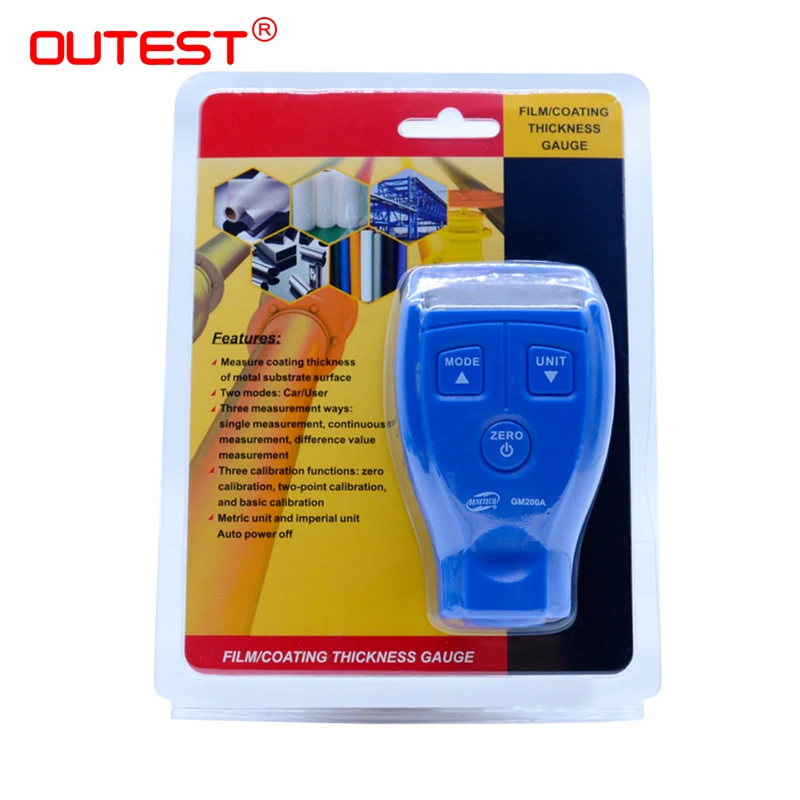 OUTEST GM200/GM210 Paint Thickness Digital Paint Coating Thickness Gauge Car Painting Meter Galvanized thickness measurement
OUTEST GM200/GM210 Paint Thickness Digital Paint Coating Thickness Gauge Car Painting Meter Galvanized thickness measurement