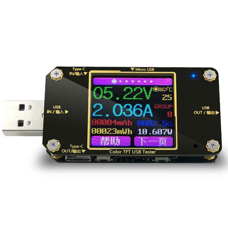 USB color tester DC Digital voltmeter amperimetro current voltage meter volt amp ammeter detector power bank charger indicator
USB color tester DC Digital voltmeter amperimetro current voltage meter volt amp ammeter detector power bank charger indicator