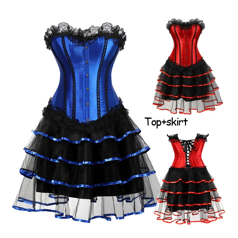 Sexy Red Lace Patchwork Corset Dress Classic Retro Waist Trainer Corsets and Bustiers Gothic Revival Burlesque Party Tutu skirt
Sexy Red Lace Patchwork Corset Dress Classic Retro Waist Trainer Corsets and Bustiers Gothic Revival Burlesque Party Tutu skirt