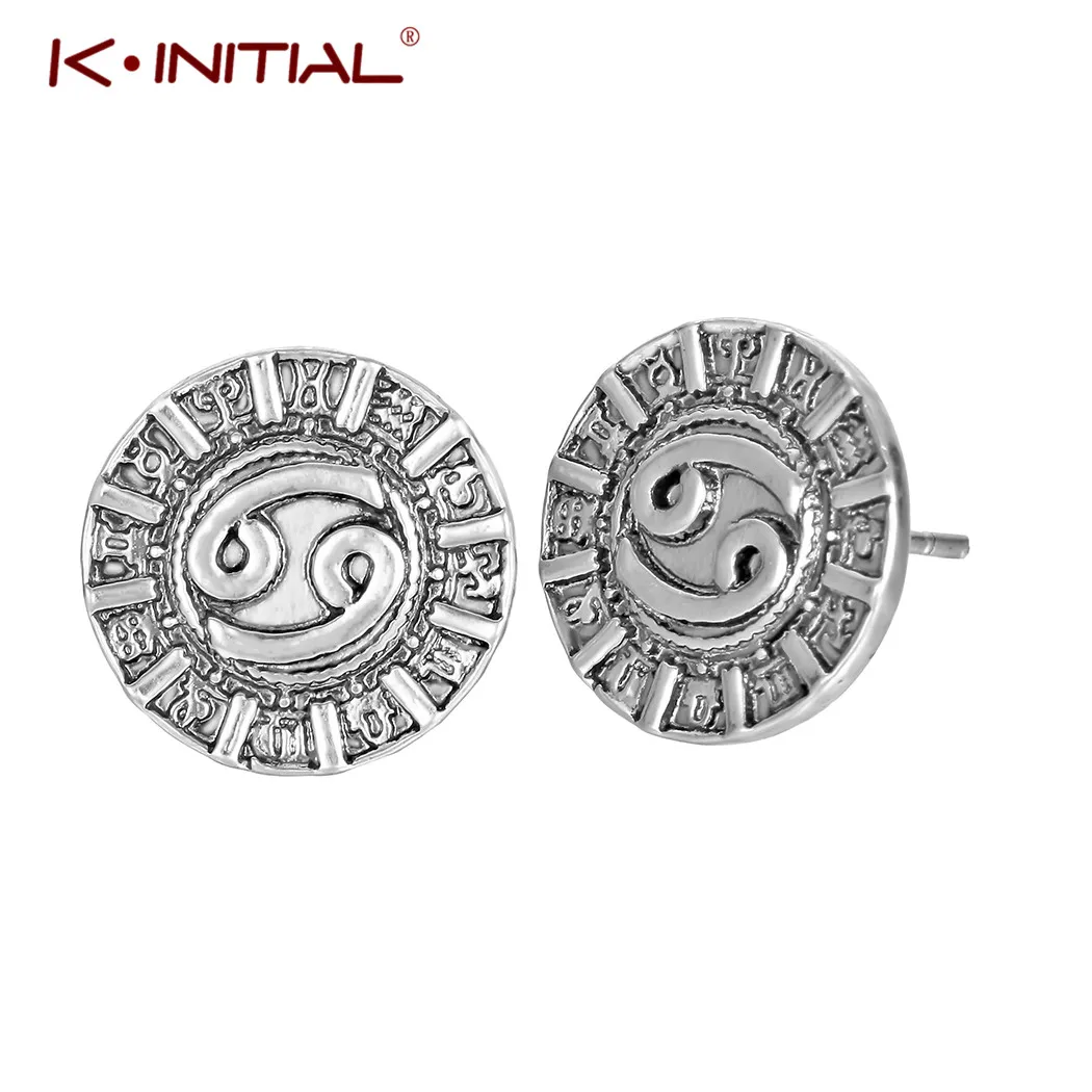 Kinitial Retro 12 Constellations Earrings Punk Slavic Runes Cancer Sign Stud Earrings for Male Boy Vintage Belief Jewery Gift
Kinitial Retro 12 Constellations Earrings Punk Slavic Runes Cancer Sign Stud Earrings for Male Boy Vintage Belief Jewery Gift