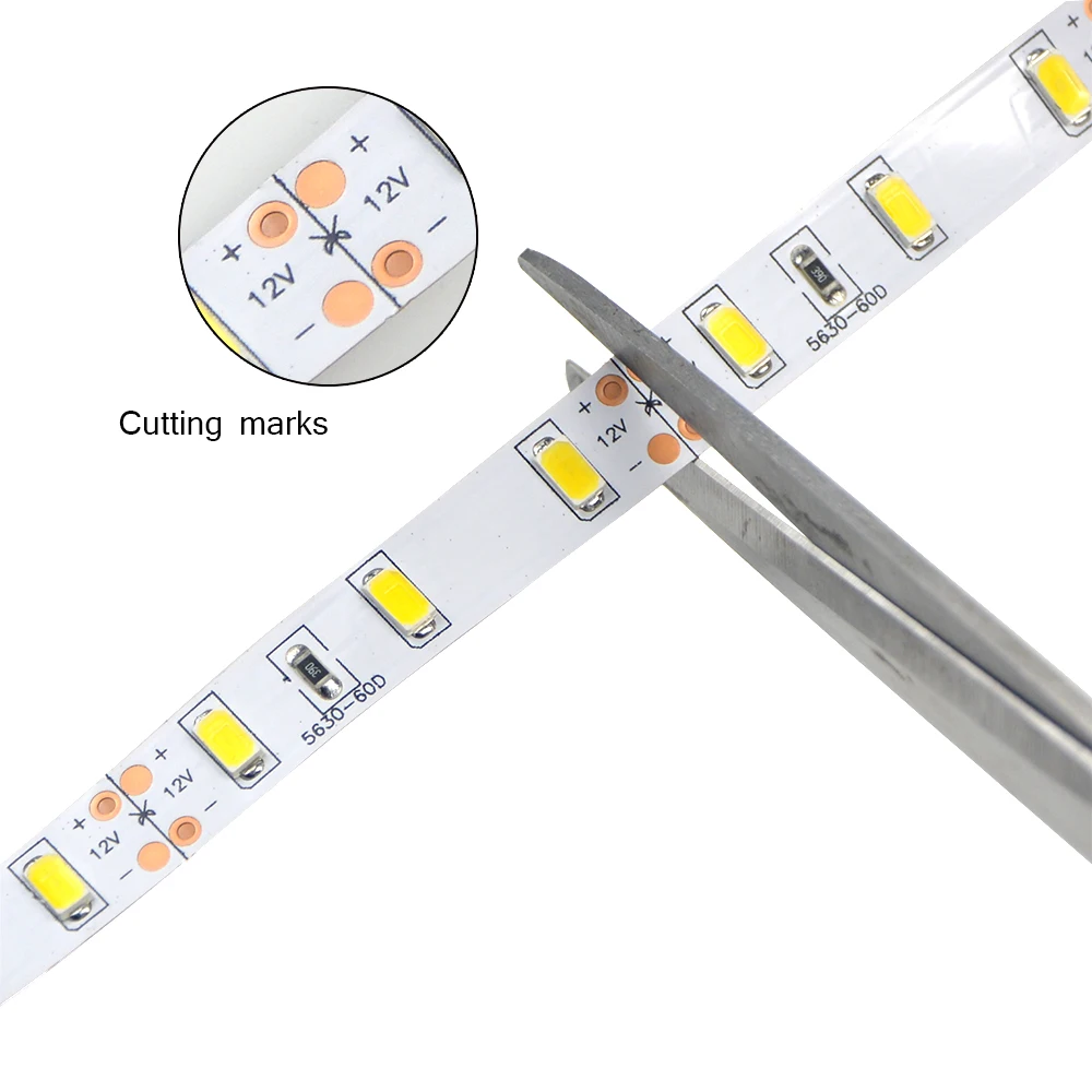 Высокое качество Светодиодная лента 5630 SMD DC12V 5 м 300led Гибкая 5730 бар свет Высокая