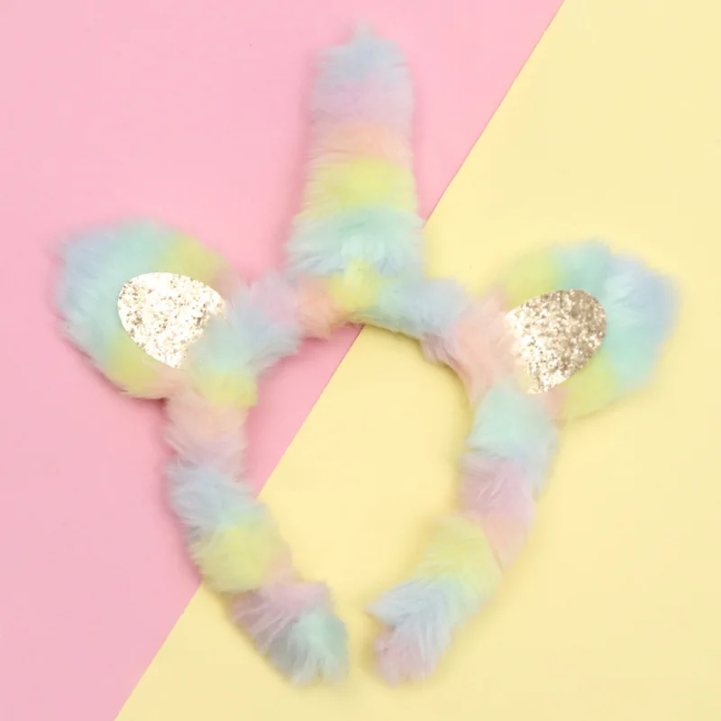 10pcs/lot ,10cm New plush unicorn headband colorful super soft fluffy headband children cat ears fur headwear accessories
10pcs/lot ,10cm New plush unicorn headband colorful super soft fluffy headband children cat ears fur headwear accessories