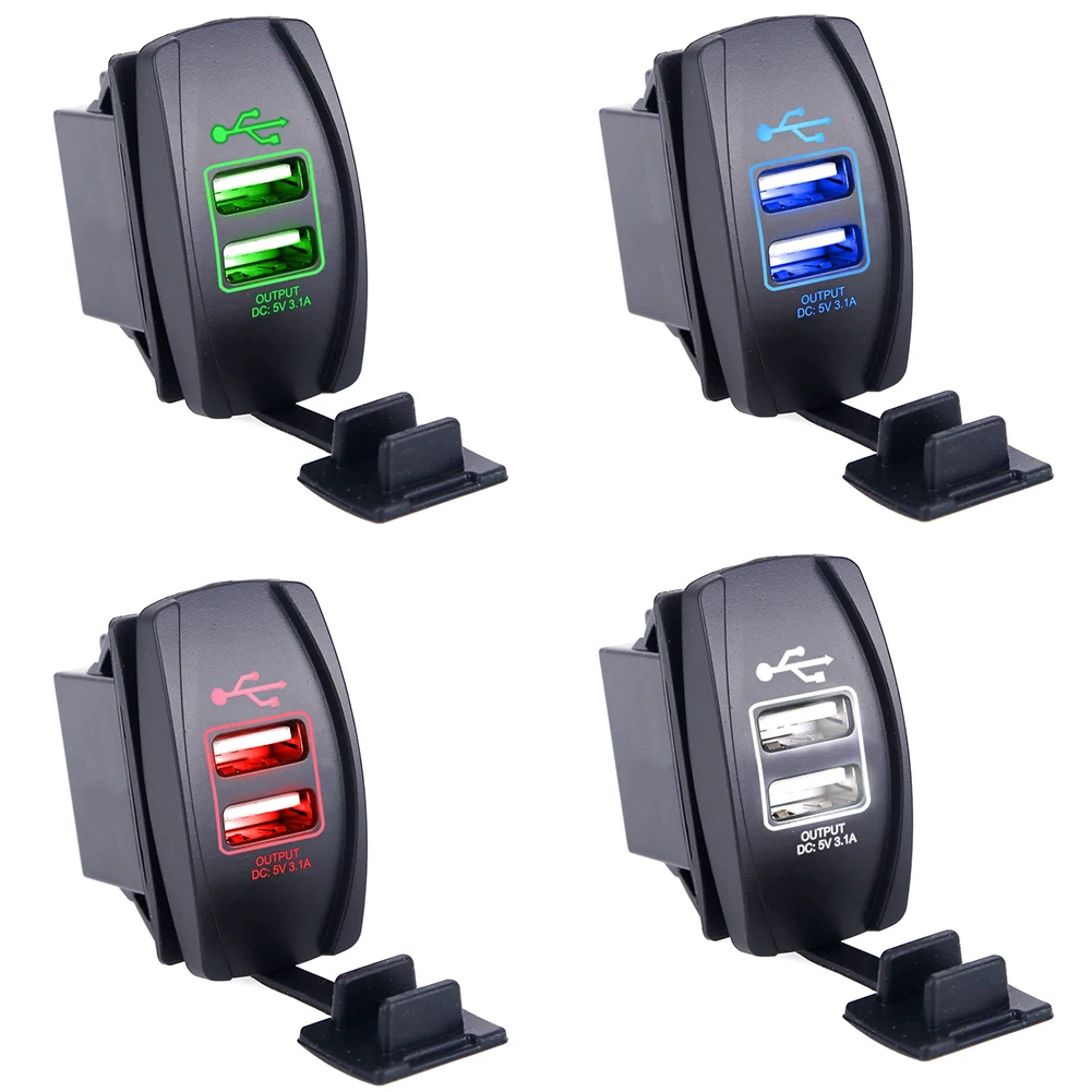 Universal Car Charger USB Charger Socket Waterproof Dual Ports USB Outlet DC 12V 24V 3.1A For Toyota Boat iPhone Samsung SUV ATV
Universal Car Charger USB Charger Socket Waterproof Dual Ports USB Outlet DC 12V 24V 3.1A For Toyota Boat iPhone Samsung SUV ATV