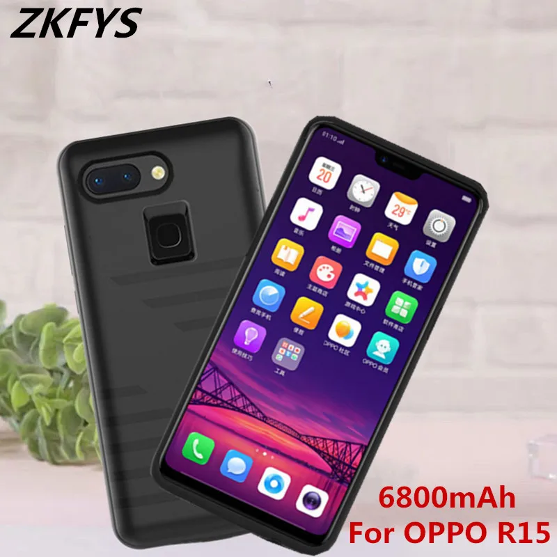 ZKFYS Slim Battery Charger Cases For OPPO R15 Power Bank Cover 6800mAh Silicone Shockproof External Charging Battery Case
ZKFYS Slim Battery Charger Cases For OPPO R15 Power Bank Cover 6800mAh Silicone Shockproof External Charging Battery Case