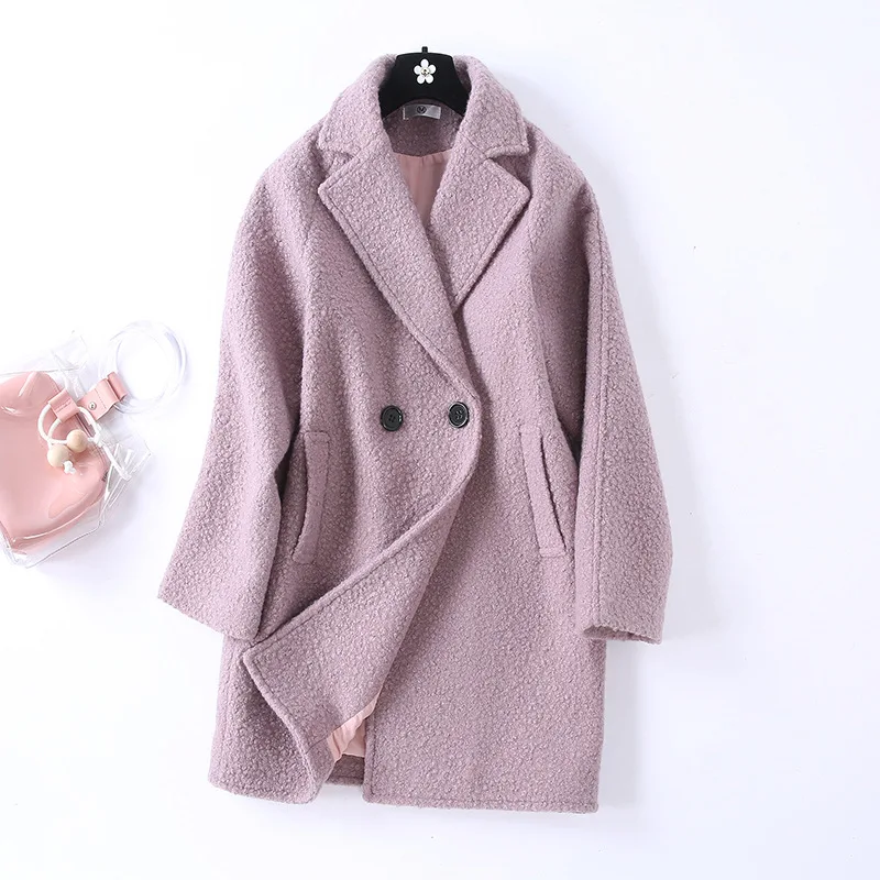 Fashion thickening warm wool coat women turn down collar woolen outerwear 2019 autumn winter
Fashion thickening warm wool coat women turn down collar woolen outerwear 2019 autumn winter