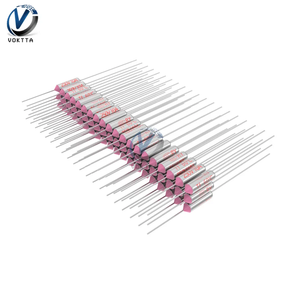 10pcs Thermal Fuse kit RY/TF Thermal Cutoff 10A 250V 60-280℃ Temperature 60℃ 65℃ 90℃ 120℃ 95℃ 130℃ 133℃ 142℃ 167℃ 175
10pcs Thermal Fuse kit RY/TF Thermal Cutoff 10A 250V 60-280℃ Temperature 60℃ 65℃ 90℃ 120℃ 95℃ 130℃ 133℃ 142℃ 167℃ 175