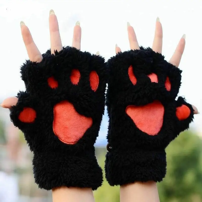 Hot Women Cute Cat Claw Paw Plush Mittens Short Gloves Half Finger Christmas Winter Soft Plush Short Gloves Costume Half Finger
Hot Women Cute Cat Claw Paw Plush Mittens Short Gloves Half Finger Christmas Winter Soft Plush Short Gloves Costume Half Finger