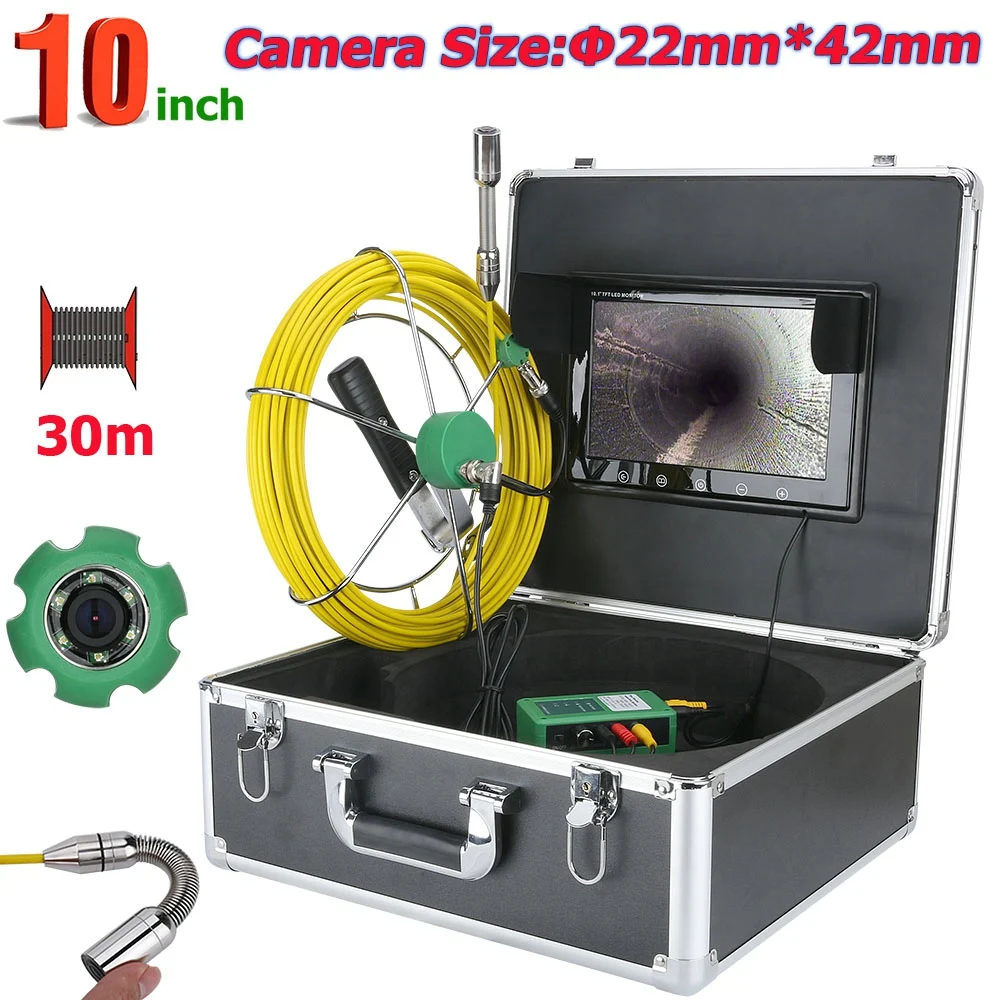 50M 30M 20M 10inch 22mm Industrial Pipe Sewer Inspection Video Camera IP68 Waterproof Pipe Sewer Inspection Camera System
50M 30M 20M 10inch 22mm Industrial Pipe Sewer Inspection Video Camera IP68 Waterproof Pipe Sewer Inspection Camera System