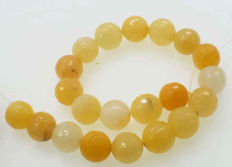 

loose beads yellow quartz faceted round 18mm 15" for DIY jewelry making FPPJ wholesale beads nature gem stone