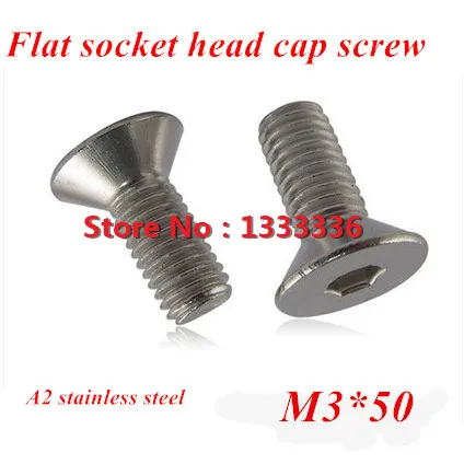 500pcs M3*50 DIN7991 Stainless steel Flat (Countersunk) Head Drive Hexagon Socket Cap Screw Bolt
500pcs M3*50 DIN7991 Stainless steel Flat (Countersunk) Head Drive Hexagon Socket Cap Screw Bolt