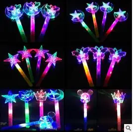 34cm Light Up Flashing Princess Wand LED Fairy Magic Big Moon Star Butterfly Flower Sticks Gift toys YH971 | Игрушки и хобби