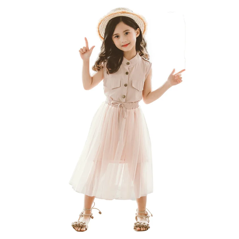 Girl sleeveless cotton shirt mesh dress suit Girl hipster style two-piece suit Girl cotton sleeveless vest gauze suit
Girl sleeveless cotton shirt mesh dress suit Girl hipster style two-piece suit Girl cotton sleeveless vest gauze suit