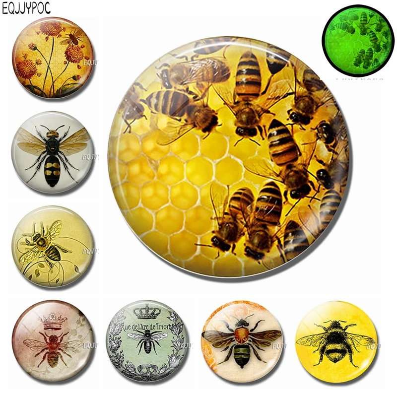 30 MM Honeybee Fridge Magnet Decor 3d Bee Animal Glass Dome Removable Glowing At Night Decorative Refrigerator Magnetic Stickers
30 MM Honeybee Fridge Magnet Decor 3d Bee Animal Glass Dome Removable Glowing At Night Decorative Refrigerator Magnetic Stickers