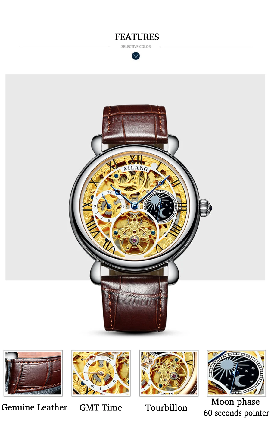Switzerland Rose gold Men Watches Luxury Brand Tourbillon Mechanical Men's Clock Sapphire Leather Automatic Self-Wind Watch 2019
Switzerland Rose gold Men Watches Luxury Brand Tourbillon Mechanical Men's Clock Sapphire Leather Automatic Self-Wind Watch 2019