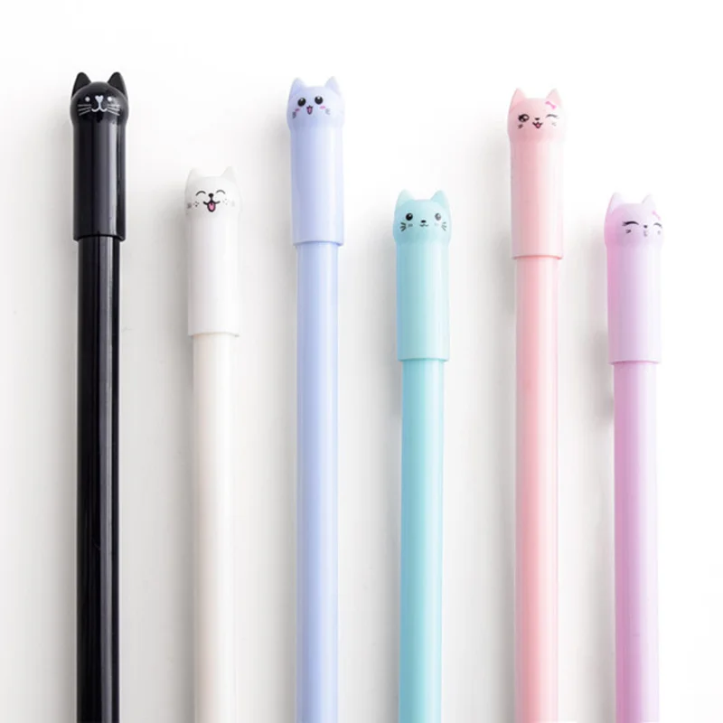 48 pcs Cute cat gel pens 0.5mm roller ball pen for writing Black color refill Stationery school supplies Material escolar F925
48 pcs Cute cat gel pens 0.5mm roller ball pen for writing Black color refill Stationery school supplies Material escolar F925