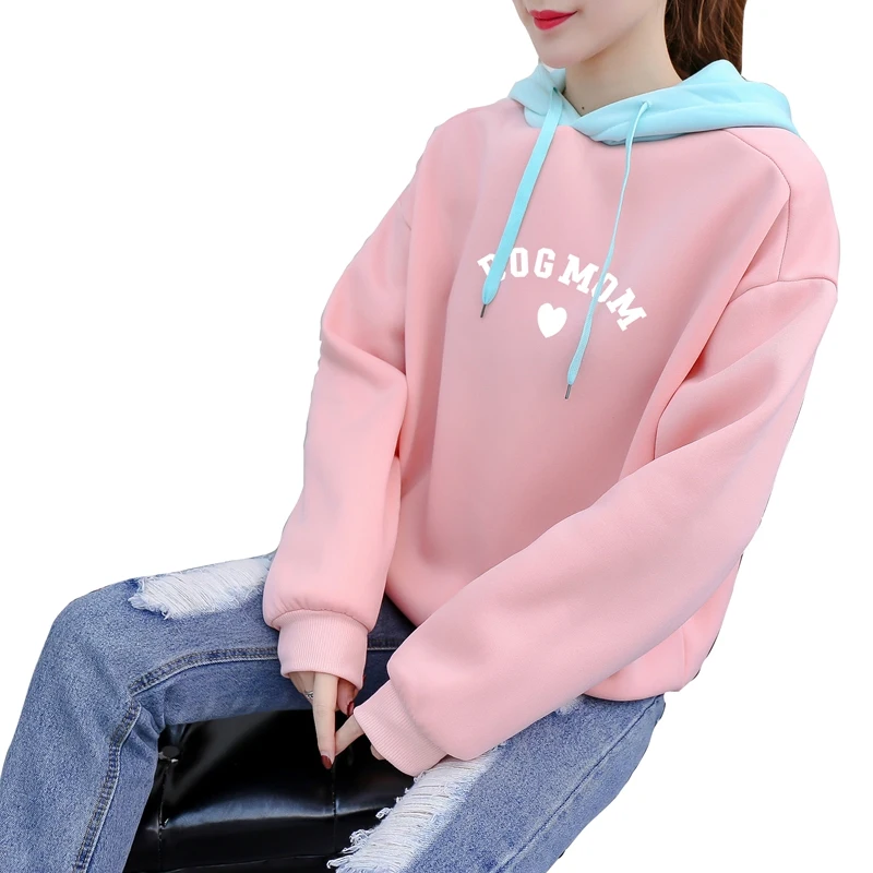 DOG MOM Letter Print Casual Coat Women Hoodies Winter Fleece Hooded Pullover Thick Loose Ladies Sweatshirt Tops Harajuku Top
DOG MOM Letter Print Casual Coat Women Hoodies Winter Fleece Hooded Pullover Thick Loose Ladies Sweatshirt Tops Harajuku Top