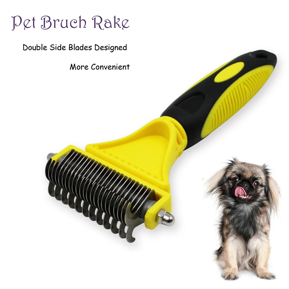 Double Side Dog Brush Comb Dematting Matbreaker Cat Rake Deshedding Trimmer Pet Animal Grooming Fur Shaver Tool 11/23 Blades
Double Side Dog Brush Comb Dematting Matbreaker Cat Rake Deshedding Trimmer Pet Animal Grooming Fur Shaver Tool 11/23 Blades