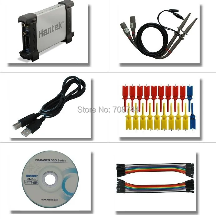 Hantek 6022BL usb осциллограф для ПК аналоговый Виртуальный 16 каналов логический
