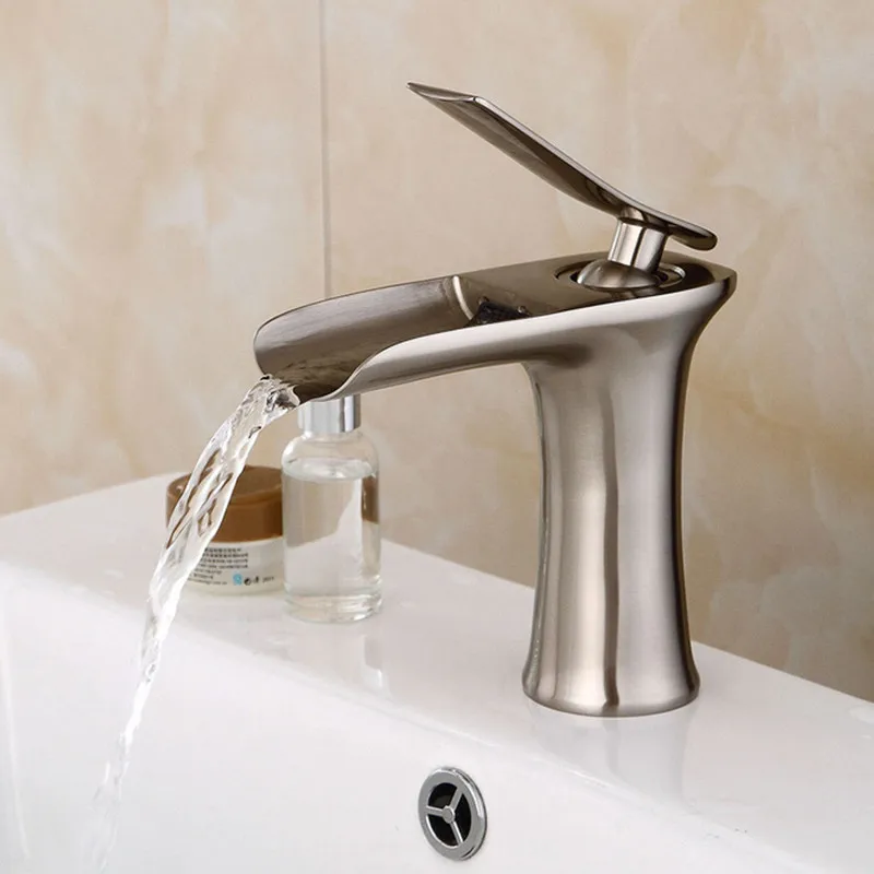 Free shipping Biggers brush nickle finish water fall bathroom basin faucet brass single handle cold hot water mixer taps
Free shipping Biggers brush nickle finish water fall bathroom basin faucet brass single handle cold hot water mixer taps