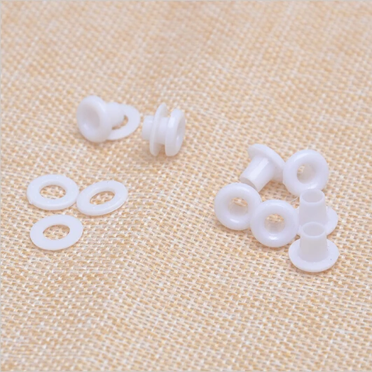 3.8 mm inner diameter Round Plastic Grommet Eyelet White Grommet with Washers Bag Feet 1000pcs/lot
3.8 mm inner diameter Round Plastic Grommet Eyelet White Grommet with Washers Bag Feet 1000pcs/lot