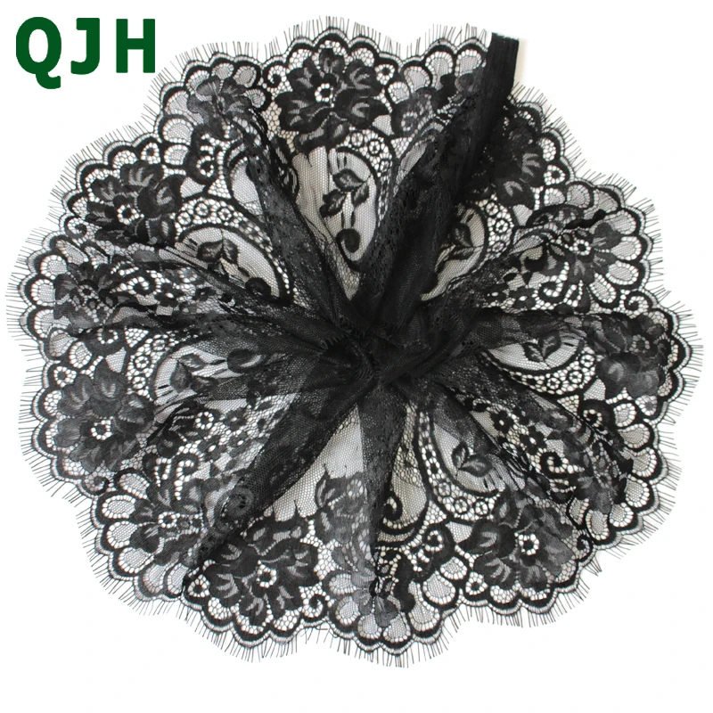 3m/lot Black Eyelash Lace Fabric DIY Decorative High Quality Soft Nylon Eyelash Lace Trim Clothing Sewing Applique Fabric 17cm
3m/lot Black Eyelash Lace Fabric DIY Decorative High Quality Soft Nylon Eyelash Lace Trim Clothing Sewing Applique Fabric 17cm