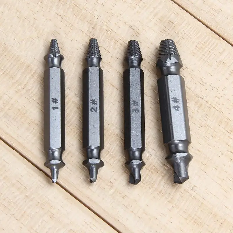 4pcs/set Double Side Damaged Screw Extractor Drill Bits Out Remover Bolt Stud Tool For Metal Damaged Screw Extractor Tool Kit
4pcs/set Double Side Damaged Screw Extractor Drill Bits Out Remover Bolt Stud Tool For Metal Damaged Screw Extractor Tool Kit