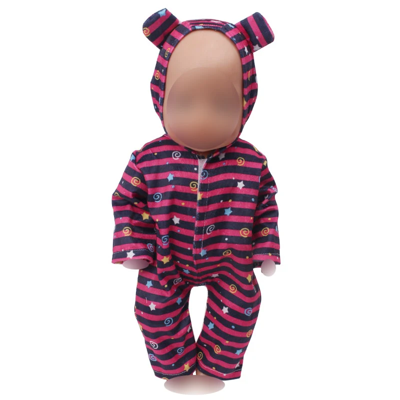 Doll clothes print jumpsuit pajamas 8 colors fit 43 cm baby dolls and 18 inch Girl dolls clothing accessories zf1-zf9
Doll clothes print jumpsuit pajamas 8 colors fit 43 cm baby dolls and 18 inch Girl dolls clothing accessories zf1-zf9