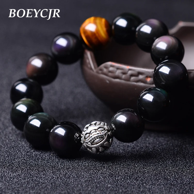 BOEYCJR Natural Obsidian Pixiu Stone Beads Bangles & Bracelets Brave troop Handmade Energy Fashion Jewelry Bracelet for Men
BOEYCJR Natural Obsidian Pixiu Stone Beads Bangles & Bracelets Brave troop Handmade Energy Fashion Jewelry Bracelet for Men