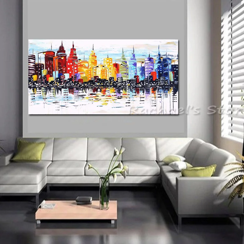 Modern Hand Painted Abstract Colorful City Buidling Oil Painting On Canvas Contemporary Landscape Wall Picture Living Room Decor
Modern Hand Painted Abstract Colorful City Buidling Oil Painting On Canvas Contemporary Landscape Wall Picture Living Room Decor