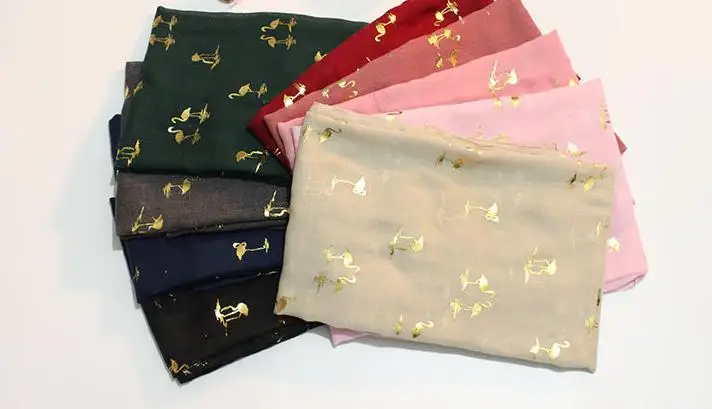 Fashion Women Gold Flamingo Pattern Foil Scarf Cotton Voile Animal Shawls Wraps Hijab 9 Color 10PCS/lot Free Shipping
Fashion Women Gold Flamingo Pattern Foil Scarf Cotton Voile Animal Shawls Wraps Hijab 9 Color 10PCS/lot Free Shipping
