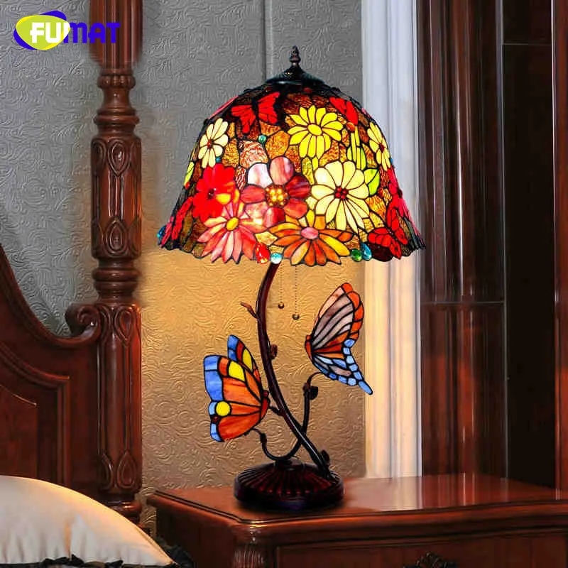 FUMAT Table Lamp Stained Glass Shade European Style Retro Butterfly Desk Lamp Hotel Bar Living Room Bedside Lamp LED Desk Light
FUMAT Table Lamp Stained Glass Shade European Style Retro Butterfly Desk Lamp Hotel Bar Living Room Bedside Lamp LED Desk Light